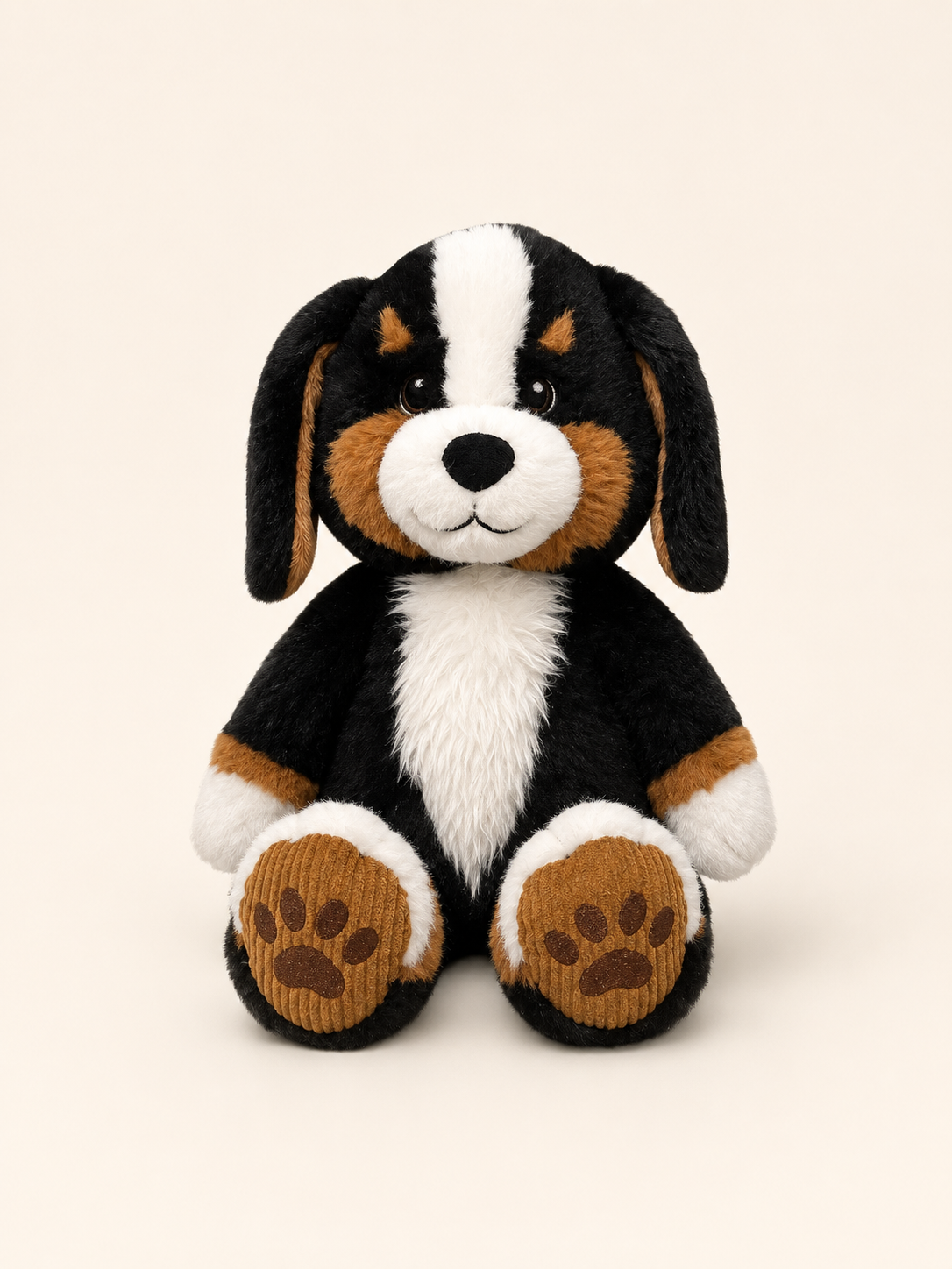 Front view of the 12-inch Ollie plush companion