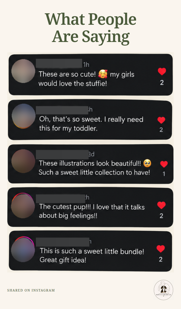 Genuine Instagram feedback about Ollie; handles and profile photos blurred